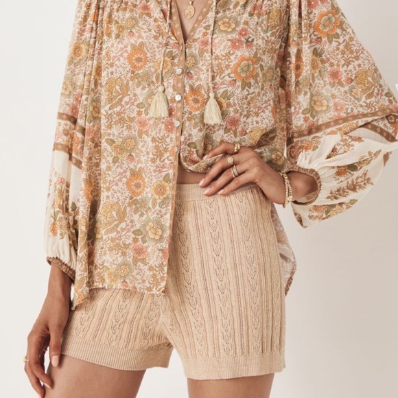 Spell Pants - Spell Frenchie Rib Short in Champagne